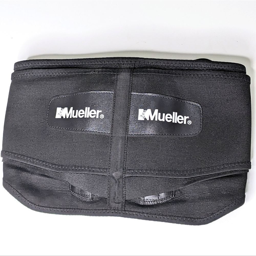 Mueller 255 Adjustable Lumbar Support Back Brace with Removable Pad Black